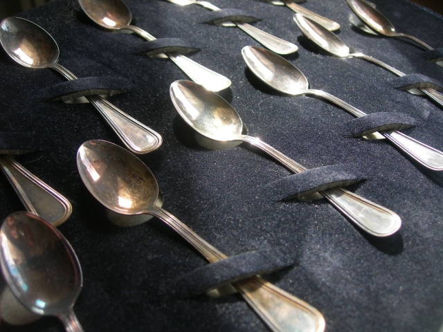 Set di cucchiaini in argento 800 da caffe